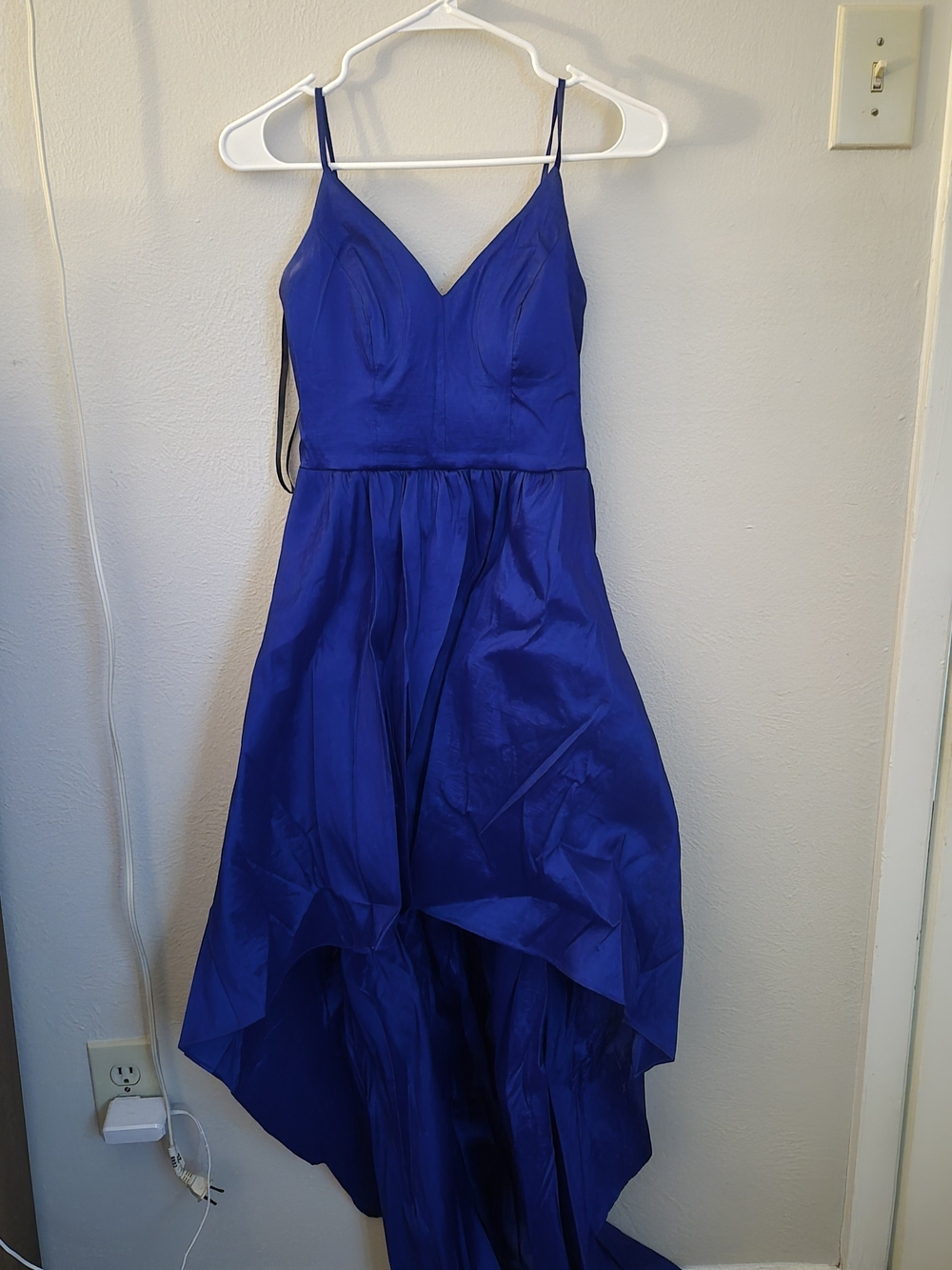 B Darlin Royal Blue V-Neck High-Low Formal Dress